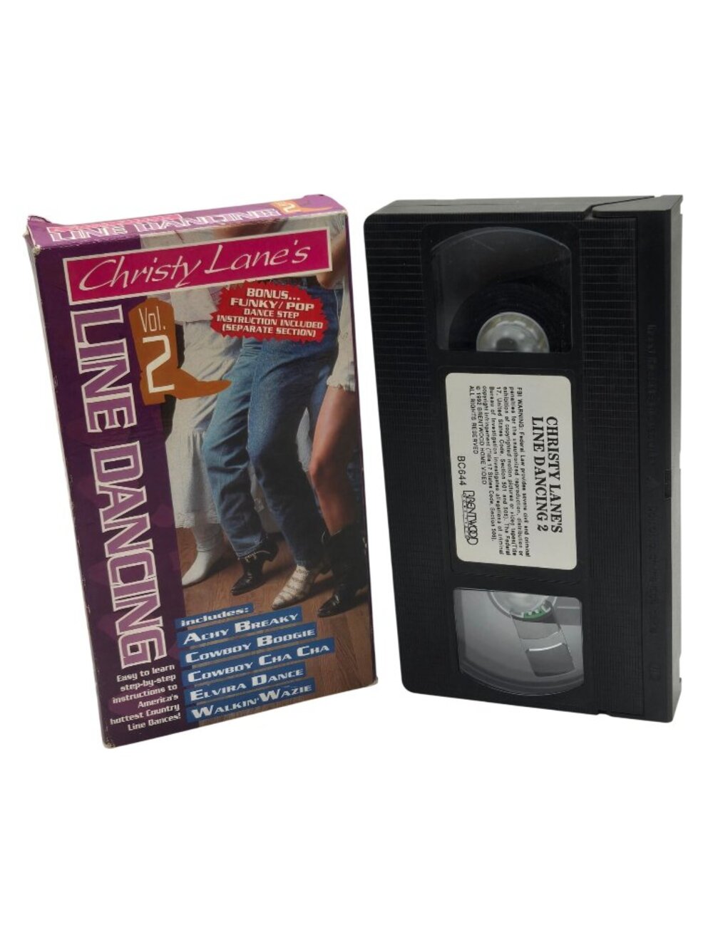 Christy Lanes Line Dancing Vol 2 VHS Tape Achy Breaky Cowboy Boogie 1992 Vintage